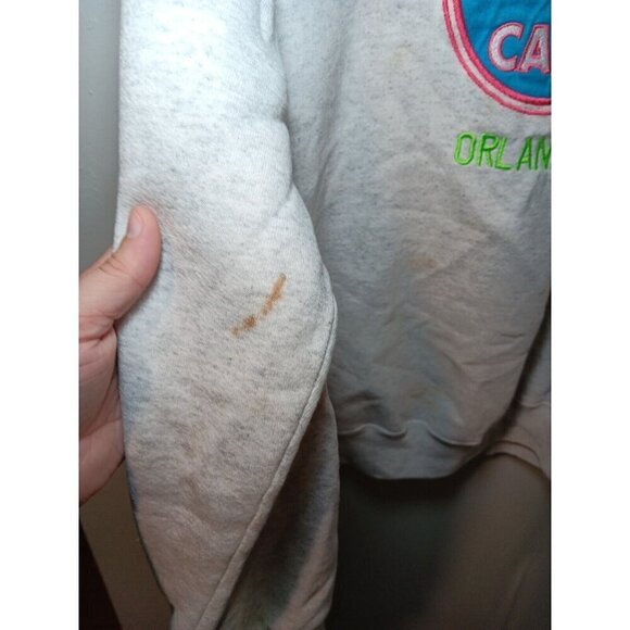 Vintage Santee Hard Rock Cafe Orlando Neon 90s Embroidered Sweatshirt Size Med - Picture 6 of 7